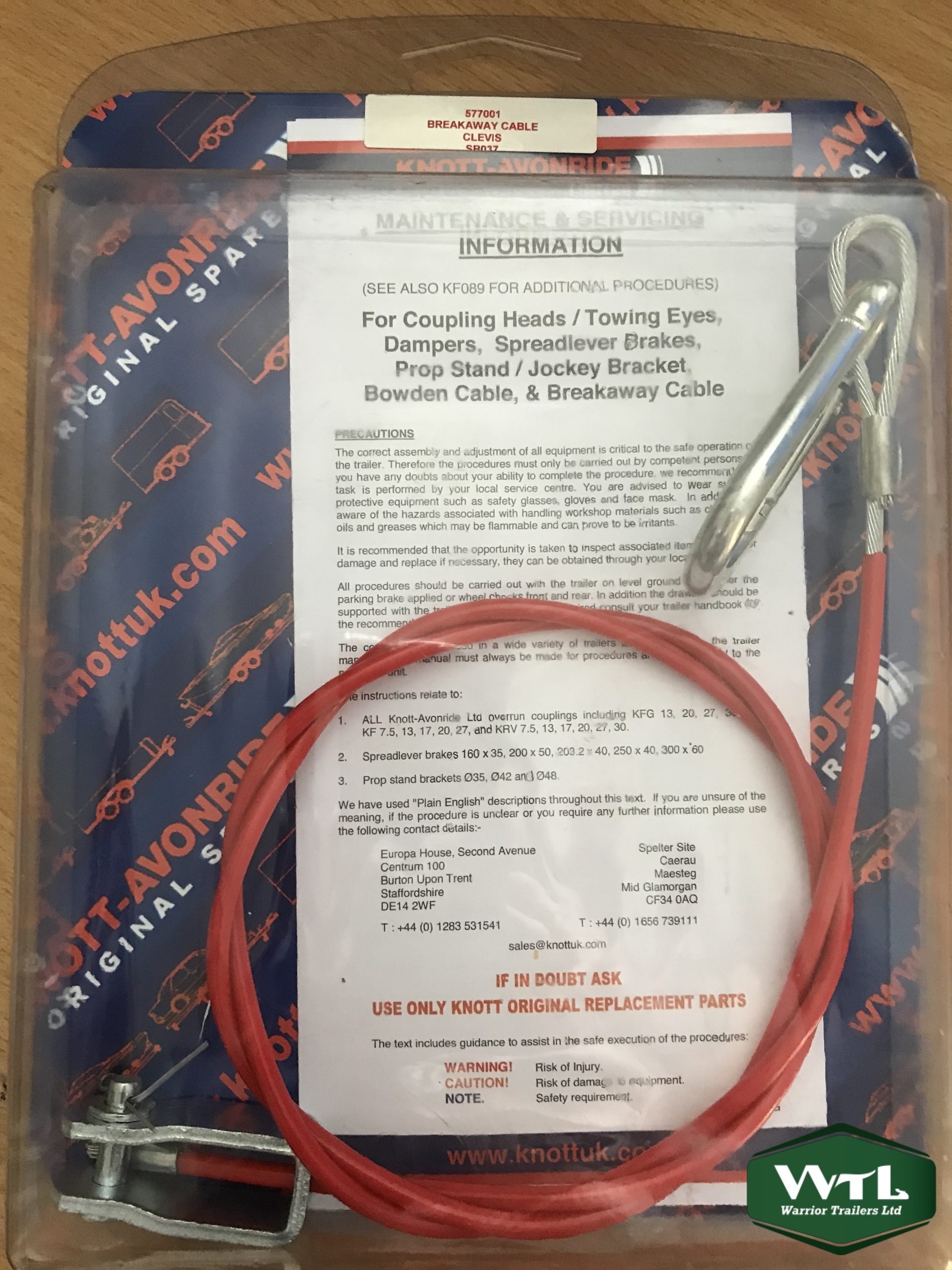 Knott Clevis Breakaway Cable