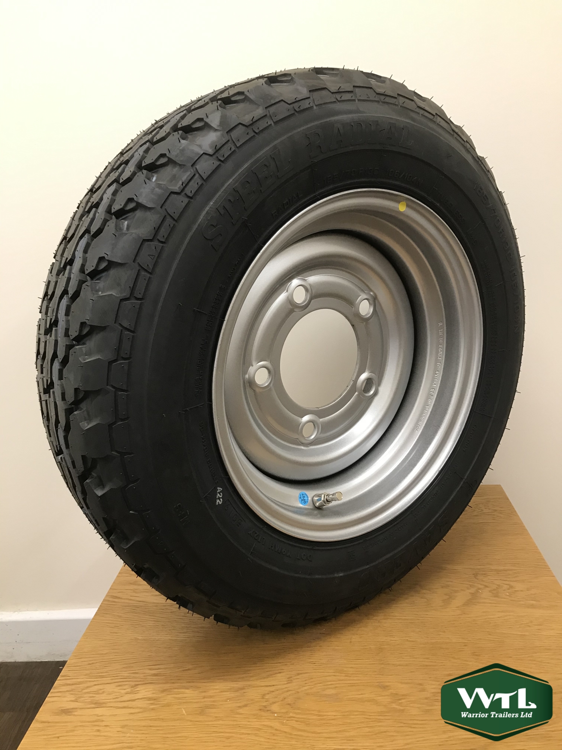 GT Savero-185/70R13C-COMPLETE WHEEL & TYRE- **M16 Wheel Studs Only**