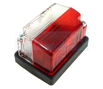 LED-Red/White Square Mudguard Marker Lamp-With Bulb. - Image 3
