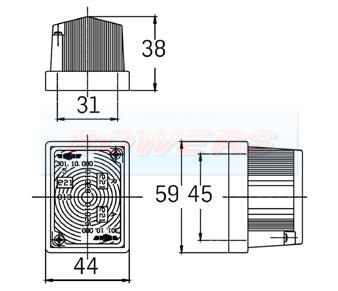 LED-Red/White Square Mudguard Marker Lamp-With Bulb. - Image 4