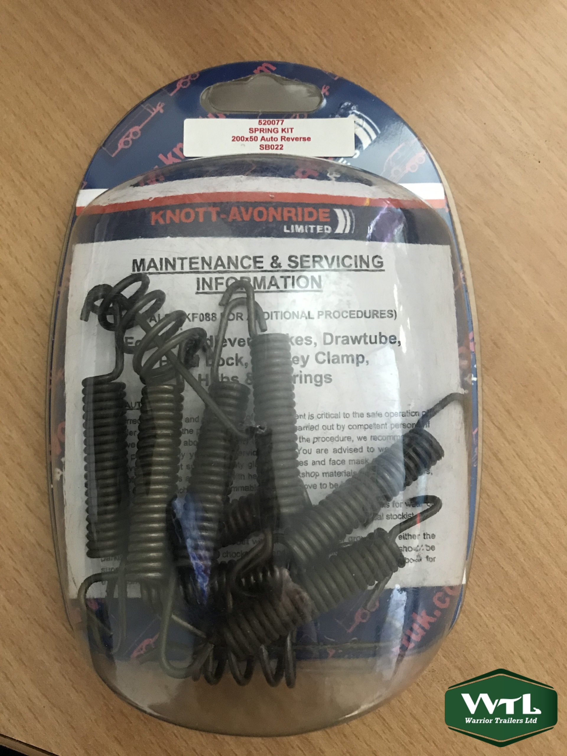 Knott-Avonride Brake Spring Kit for 200mm x 50mm Brakes