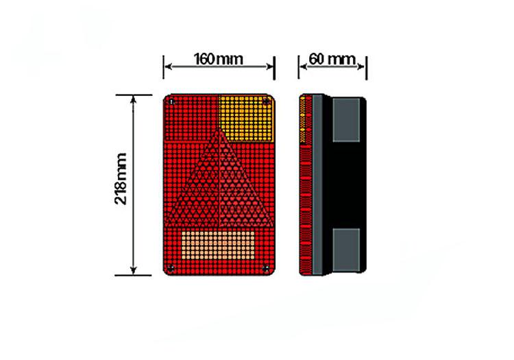 Radex 6800 - Left Hand-Rectangular Rear Combination Lamp. - Image 4