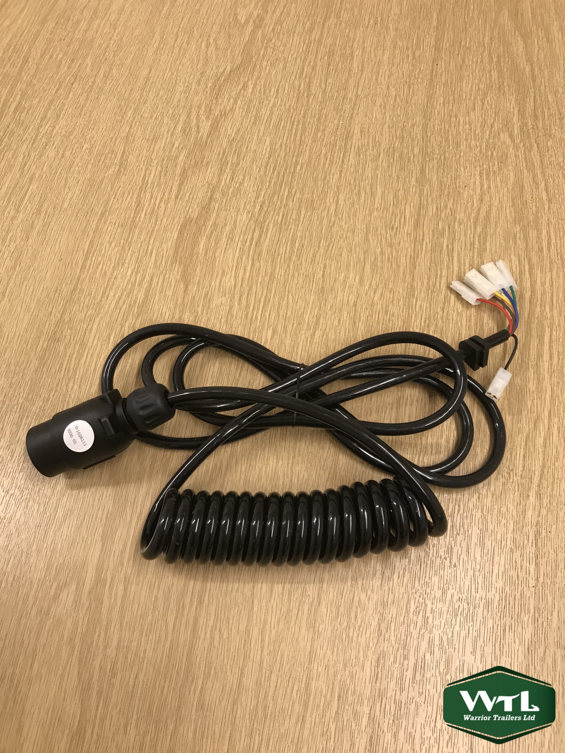 4 Metre-Trailer Curly Connection Lead (Extension Cable)-7 Pin.