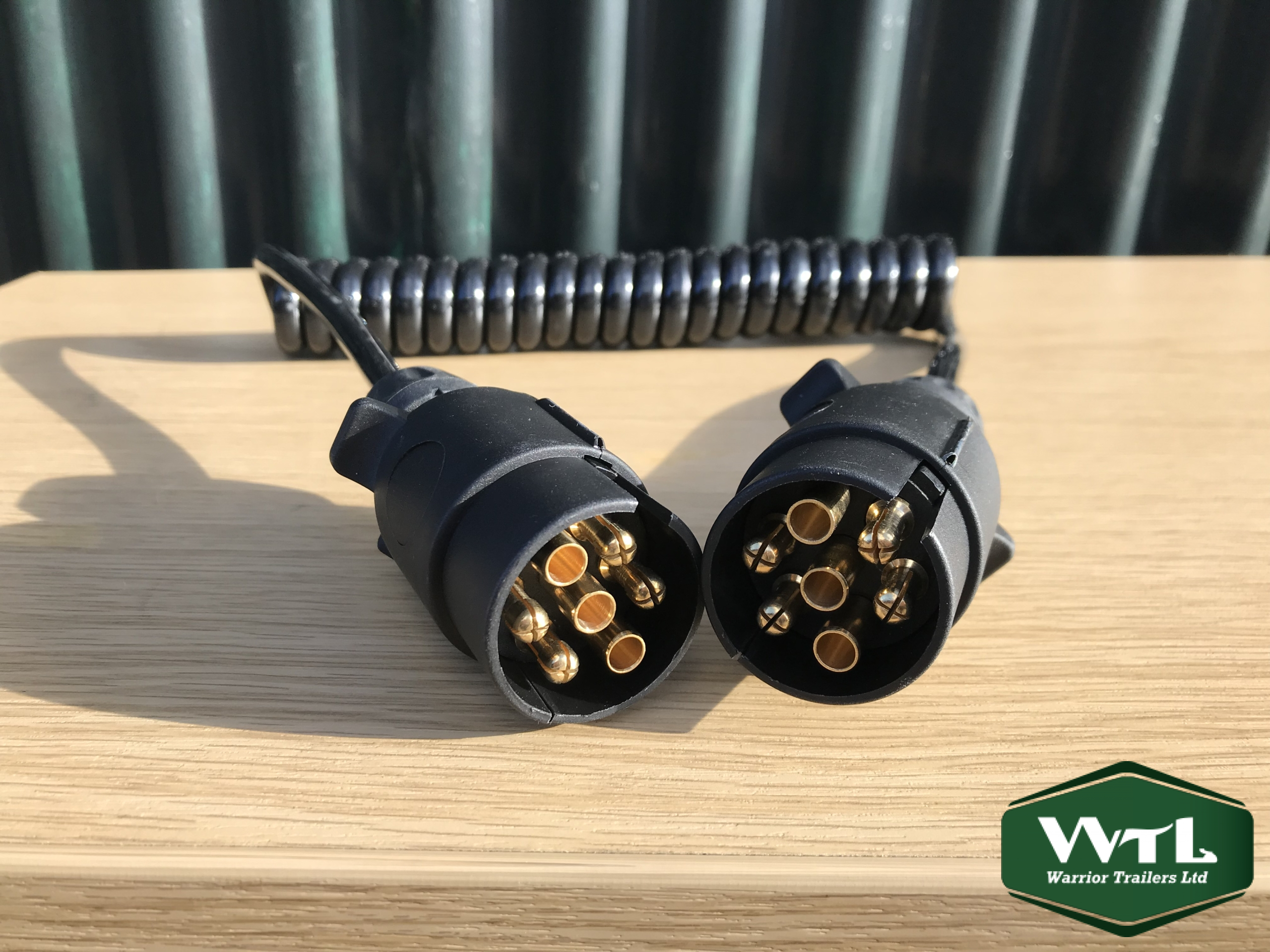 1.5 Metre-Curly Extension Cable-7 Core-With X2 (7 Pin Plugs)-12V. - Image 2