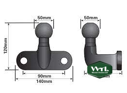 Maypole High Reach-50mm-Towball Black- for AL-KO Hitches. - Image 2